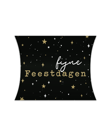 gondeldoosje fijne feestdagen zwart, kadodoosje, inpakken kerstmis