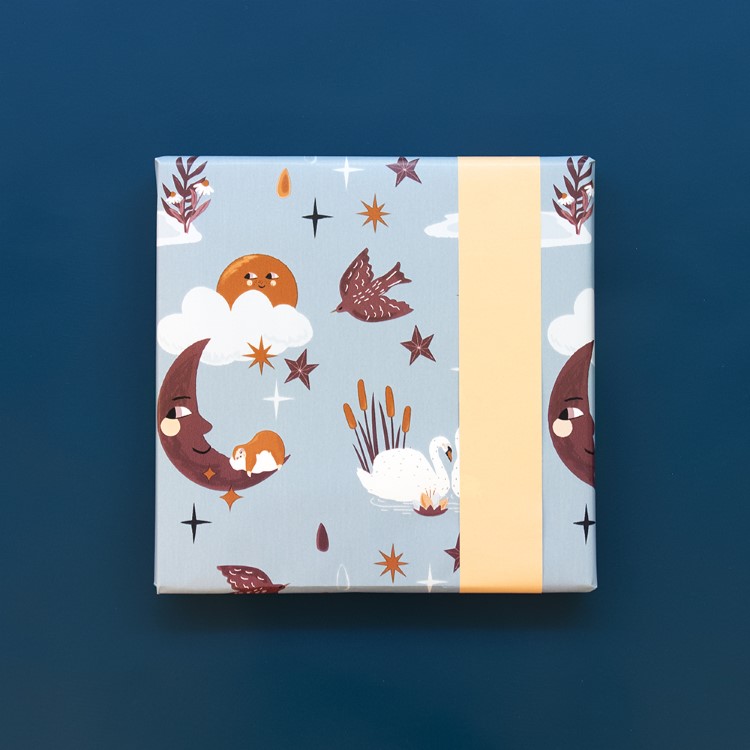 inpakpapier baby dreams, kadopapier baby, inpakken kraamkado