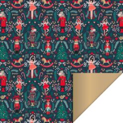 inpakpapier nutcracker, kadopapier kerstmis, inpakken kerst