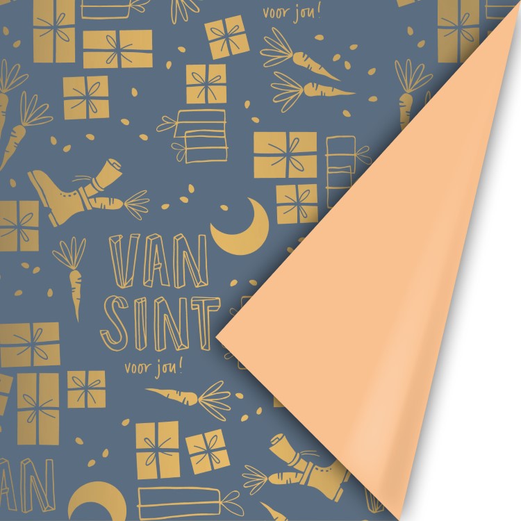 inpakpapier van sint voor jou, kadopapier sinterklaas, inpakken, inpakmaterialen