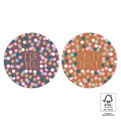 kadostickers for you confetti, sluitstickers, inpakken