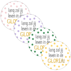 kadostickers lang zal jij leven in de gloria, sluitstickers verjaardag, inpakken