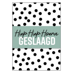 wens kaart hiep hiep hoera geslaagd, wenskaart, post