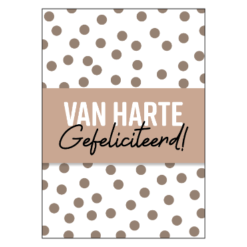 wens kaart van harte gefeliciteerd, echte post