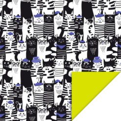inpakpapier cats lemon, kadopapier katten, inpakken