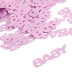 confetti baby roze, inpakken baby