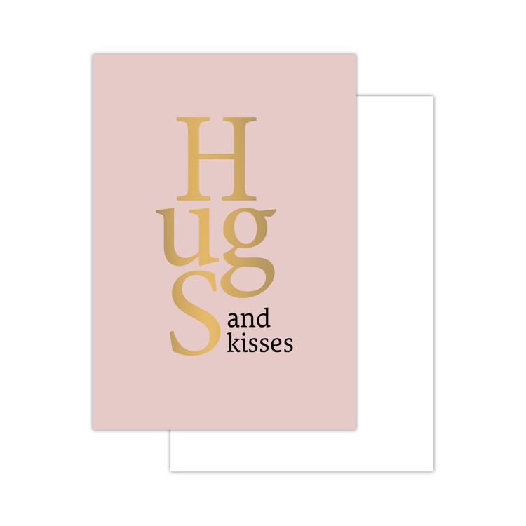 minikaartje hugs and kisses, inpakken