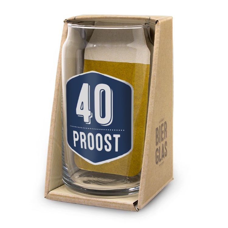 bierglas 40, bierglas verjaardag, bierglas jubileum, kado jubileum, kado verjaardag