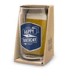 bierglas happy birthday, bierglas verjaardag, kado verjaardag man