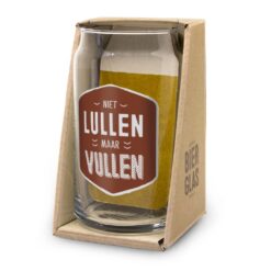 bierglas niet lullen maar vullen, kado verjaardag man