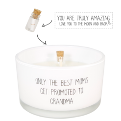 flessenpost kaars only the best moms get promoted to grandma, sojawas kaars