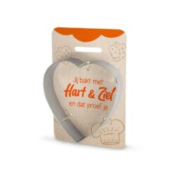 koekjesvorm hart & ziel, jij bakt met hart & ziel en dat proef je, kado verjaardag, keukenprinses
