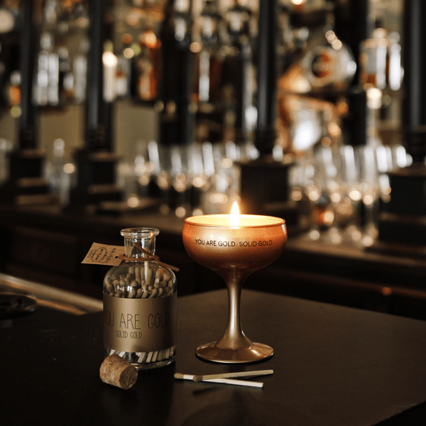 potje lucifers goud, you are gold matches, sfeerbeeld