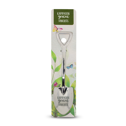 theelepel kampioen groene vingers, tuin lepel kampioen, kado , groene vingers tuincollectie