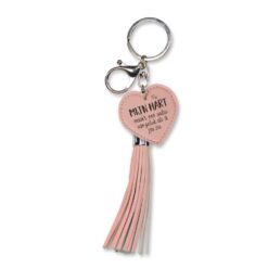 tassel sleutelhanger ik hou van jou, tassel sleutelhanger mijn hart, kado voor haar, stijlvolle sleutelhanger, leren sleutelhanger