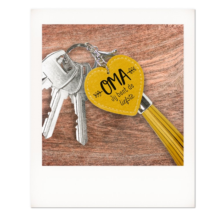 Tassel oma, tassel sleutelhanger oma, oma jij bent de liefste