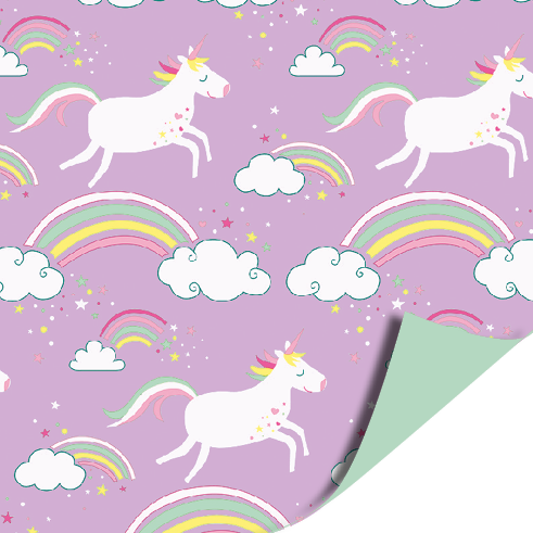 inpakpapier unicorns, kadopapier eenhoorn, kadopapier meisjes, inpakken