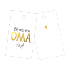 kadolabel blij met een oma als jij, kadolabel oma, kado kaartje, inpakken