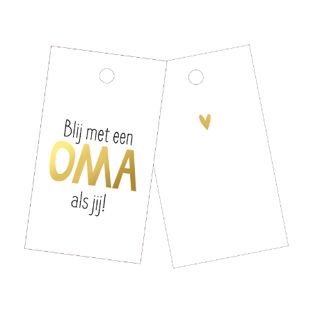 kadolabel blij met een oma als jij, kadolabel oma, kado kaartje, inpakken