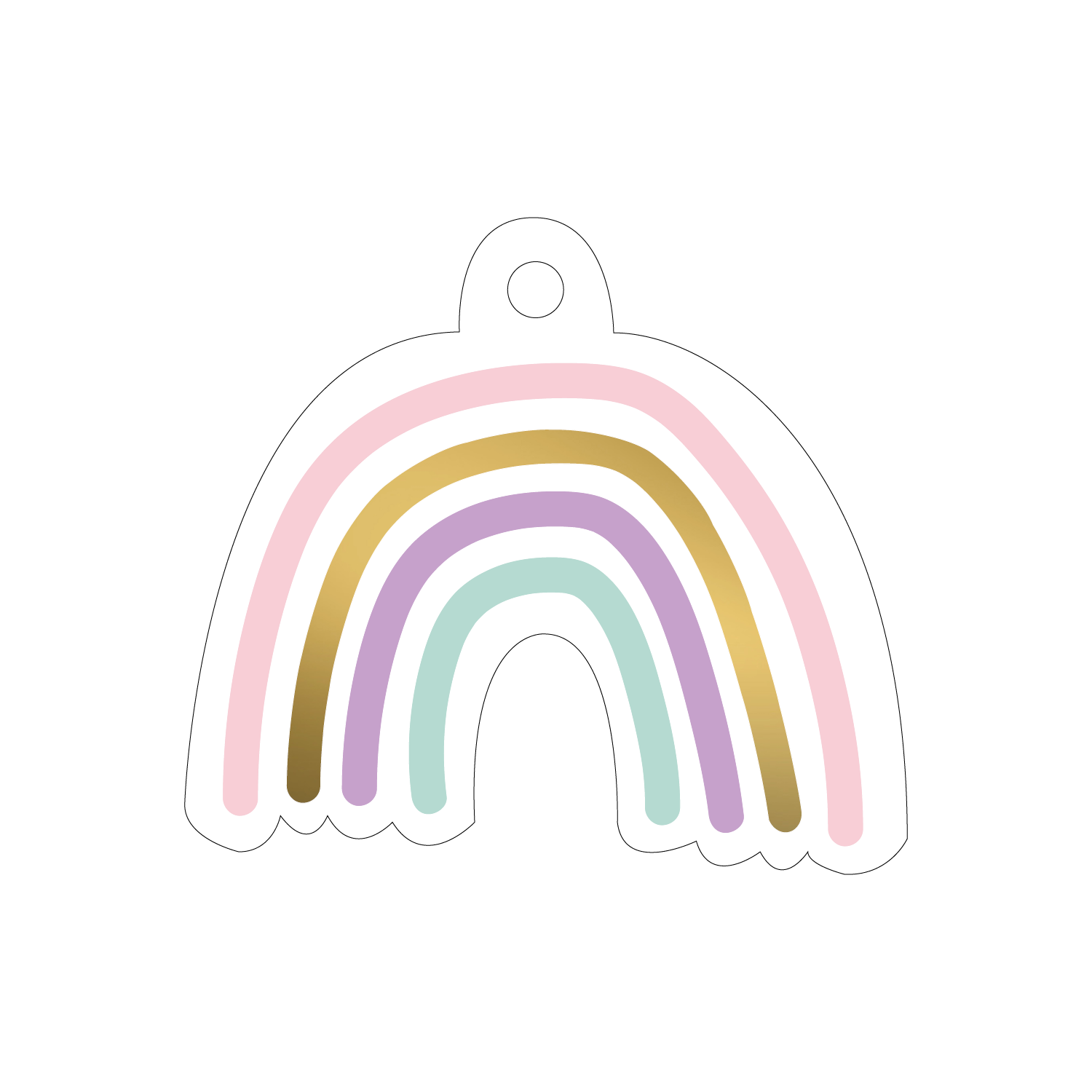 kadolabel regenboog, inpakken