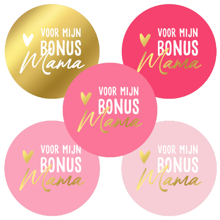 kadostickers bonus mama, sluitstickers, moederdag, inpakken