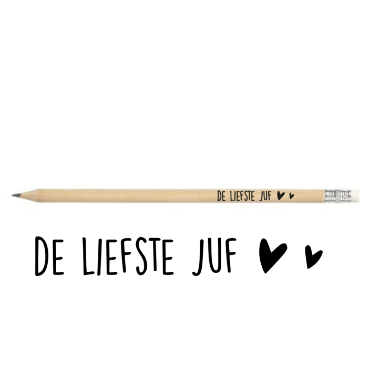 potlood de liefste juf, kado juf,