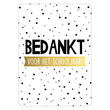 wenskaart bedankt voor het schooljaar, kado juf, kado meester, inpakken