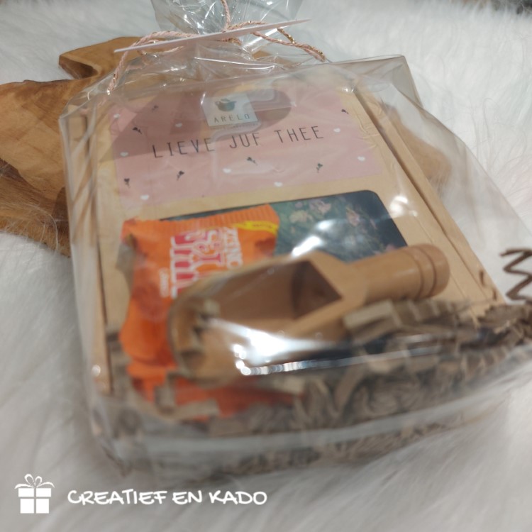 kadosetje lieve juf thee, kado juf, thee set juf