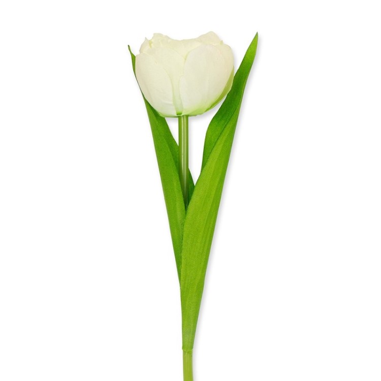 tulp wit, huisvaasje, zijde tulp