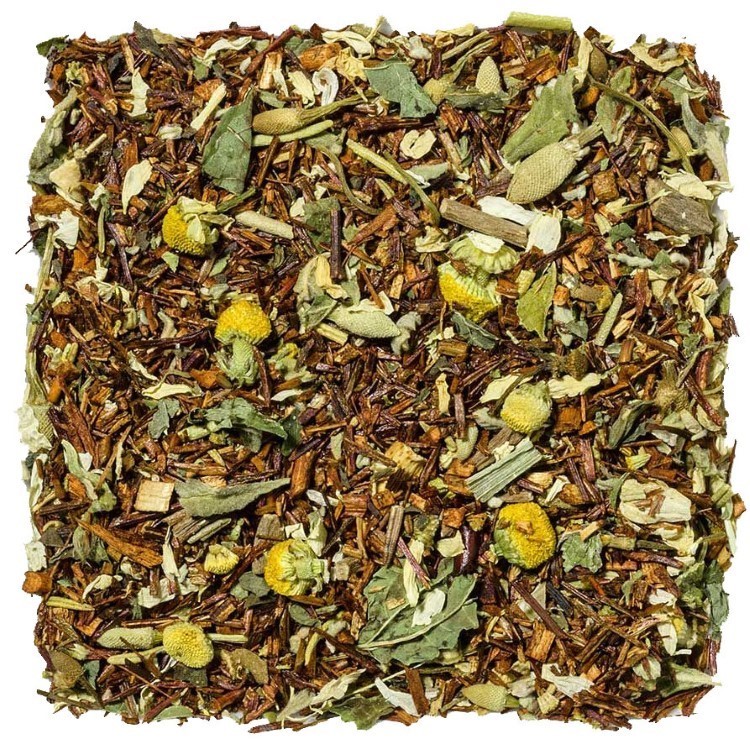 Rooibos thee met kamille, sinaasappel en valeriaan, losse thee