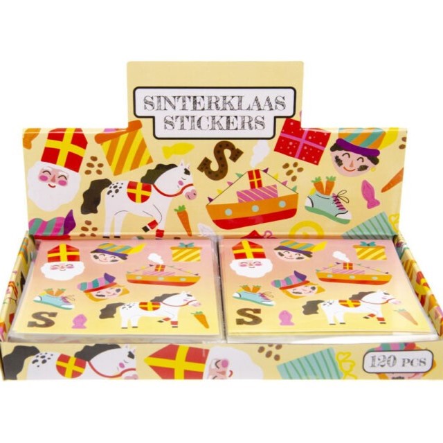 Sinterklaas stickers, stickervel Sint, trakteren, traktatie