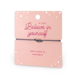 hart armband believe in yourself. If you believe in yourself anything is possible. ik heb je lief armbandje, kado vrouw