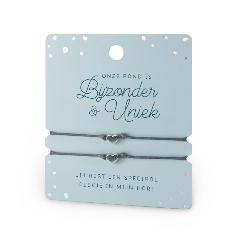 hart armband bijzonder & uniek, vriendschapsarmbandje, ik heb je lief armband, Onze band is bijzonder & uniek. Jij hebt een speciaal plekje in mijn hart.
