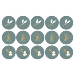 kadostickers let's decorate groen, sluitstickers kerst, inpakken kerstmis