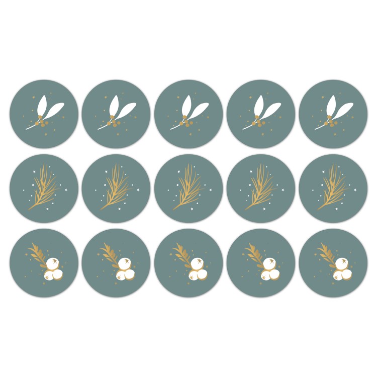 kadostickers let's decorate groen, sluitstickers kerst, inpakken kerstmis