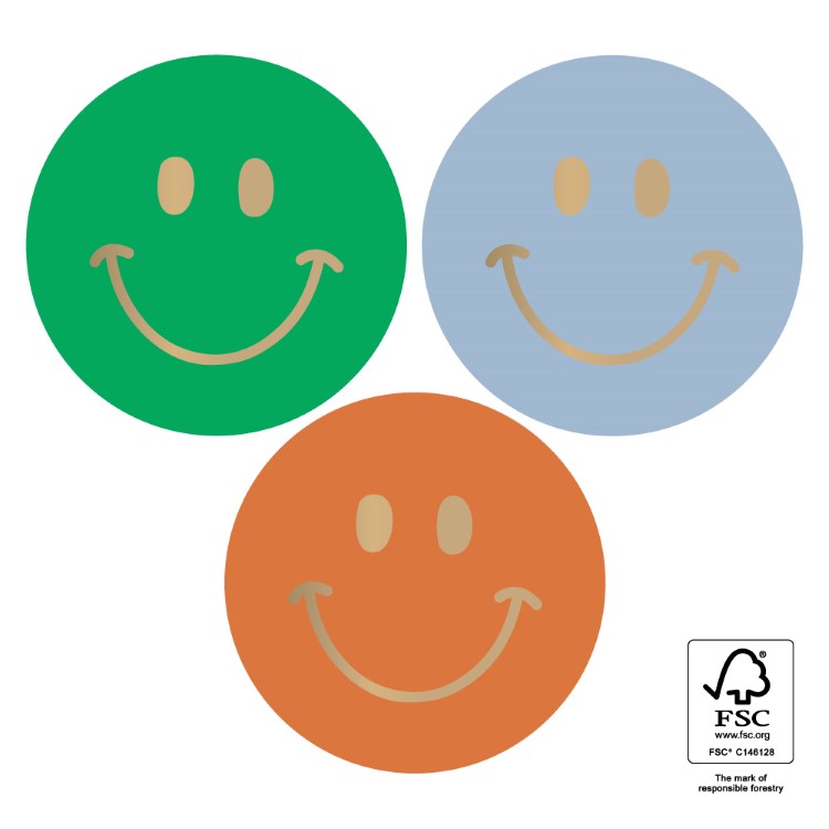 kadostickers smiley joy, sluitstickers smiley, inpakken
