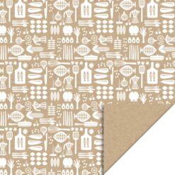 inpakpapier foodies kraft, kadopapier keuken, inpakken, inpakinspiratie,