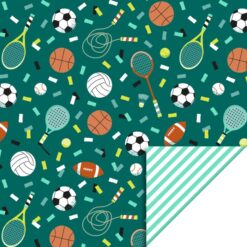 inpakpapier sports, sportief kadopapier, inpakken,