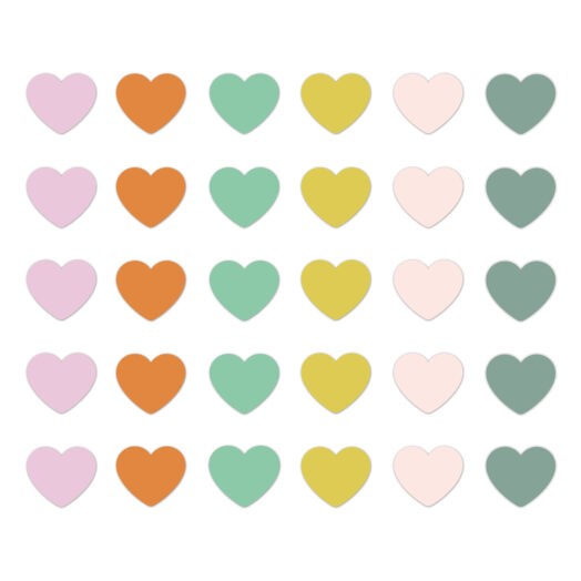 kadostickers mini hearts retro