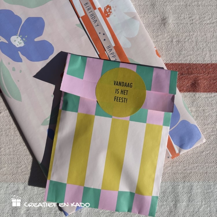 kadozakje colorblocking, inpakken, inpakinspiratie