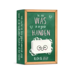 zeep bij jou was ik in goede handen, zeep schoolbord, studio schatkist