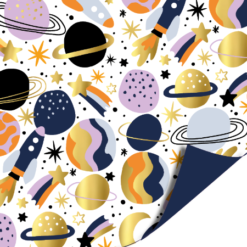 inpakpapier galaxy, kadopapier planeten, inpakken