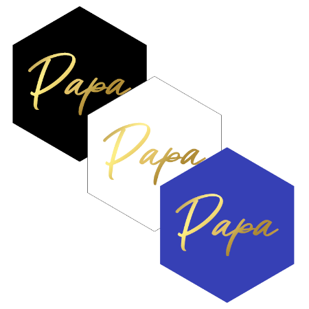 kadostickers papa 6-hoekig, sluitstickers papa, kado vaderdag, inpakken
