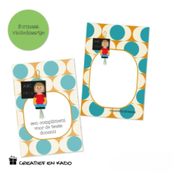 gelukskaartje docent, een compliment voor de beste docent, gelukspoppetjes