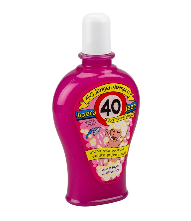 fun shampoo 40 jaar vrouw, kroonleeftijd 40 jaar, kado voor haar, kado verjaardag