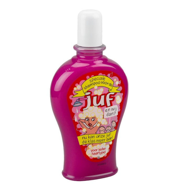 fun shampoo juf, kado leerkracht, kado verjaardag juf, kado einde schooljaar