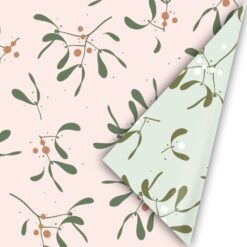 inpakpapier mistletoe memories classic, kadopapier mistletoe skin, inpakken kerstmis