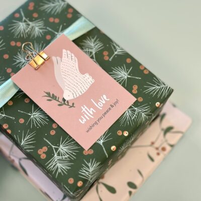 inpakpapier berries & branches, inpakpapier kerst, inpakinspiratie, sfeerbeeld, printje van de week