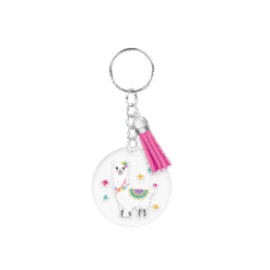 acryl sleutelhanger alpaca