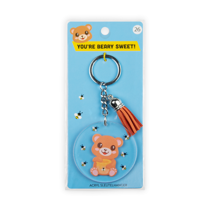 acryl sleutelhanger beer verpakking